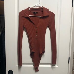 Women’s Small Long-Sleeve Knit Bodysuit